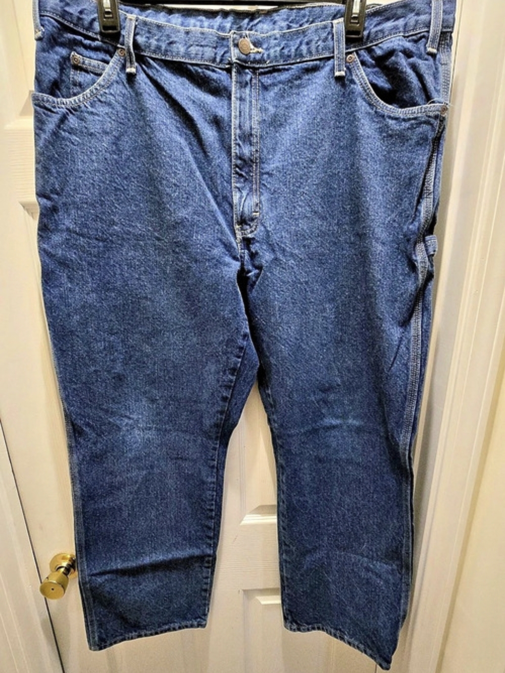 Dickies Relaxed Fit Heavyweight Carpenter Denim Jeans Men's Blue Cargo Pants